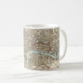 Vintag Map of London England (1853) Kaffeetasse (VorderseiteRechts)