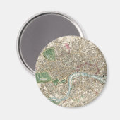 Vintag Map of London England (1853) Magnet (Vorderseite/Rückseite)