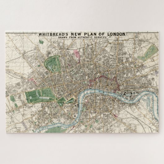 Vintag Map of London England (1853) Puzzle (Horizontal)
