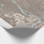 Vintag Map of London England (1862) Geschenkpapier (Ecke)