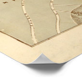 Vintag Map of London England Monuments (1877) Poster (Ecke)