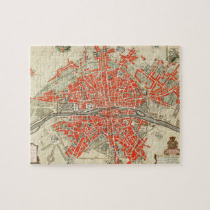 Vintag Map of Paris France (1721-1774) Puzzle