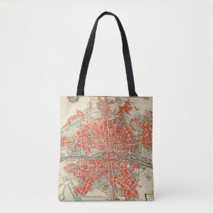 Vintag Map of Paris France (1721-1774) Tasche