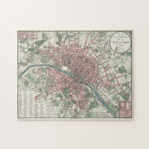 Vintag Map of Paris France (1821) Puzzle