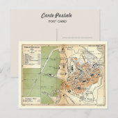 Vintag Map, Philippeville, Algerien, 1903 Postkarte (Vorne/Hinten)