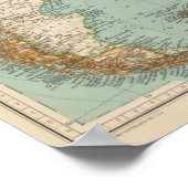Vintag Map South America Argentina Poster (Ecke)