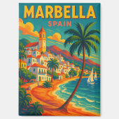 Vintag Marbella Spanien Costa del Sol Magnet (Vorderseite)