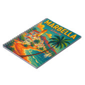 Vintag Marbella Spanien Costa del Sol Notizblock (Linke Seite)