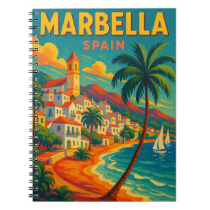 Vintag Marbella Spanien Costa del Sol Notizblock