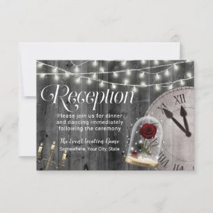 Vintag Märchenmärchen Hochzeitskuppel Rose Empfang Einladung