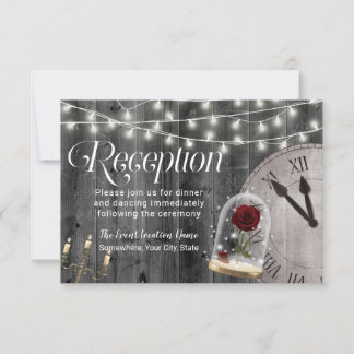 Vintag Märchenmärchen Hochzeitskuppel Rose Empfang Einladung