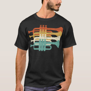 Vintag Marching Band Trumpet Player Retro Design T-Shirt