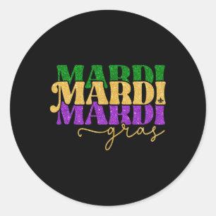 Vintag Mardi Gras Festival - Martha Argerich Proje Runder Aufkleber