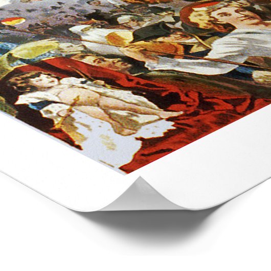 Vintag Mardi Gras Poster (Ecke)