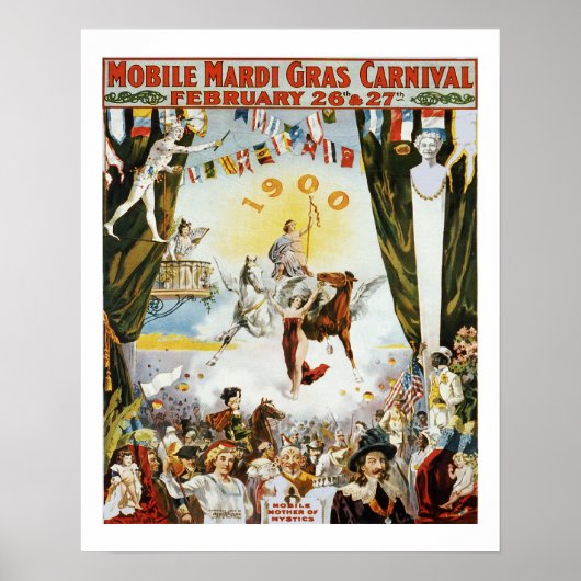 Vintag Mardi Gras Poster (Vorne)