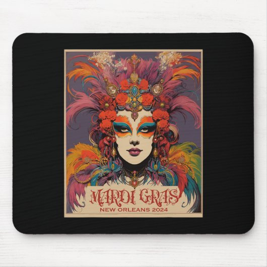 Vintag Mardi Gras Women Mousepad (Vorne)