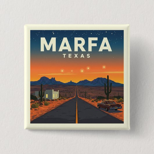 Vintag Marfa Texas Button (Vorderseite)