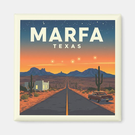 Vintag Marfa Texas Magnet (Vorne)