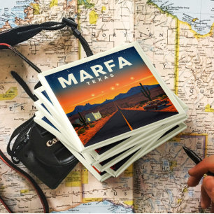 Vintag Marfa Texas Magnet