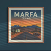 Vintag Marfa Texas Poster