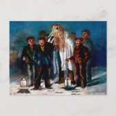 Vintag Mari Lwyd Christmas Postcard Postkarte (Vorderseite)