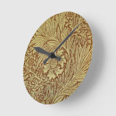Vintag Marigold William Morris Wallpaper Design Runde Wanduhr (Winkel)