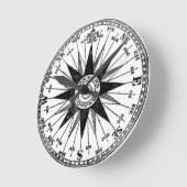 Vintag Mariner Compass Rose mittlere Uhr (Winkel)