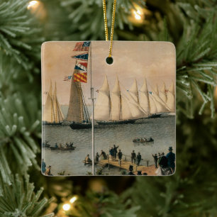 Vintag Maritime, New York Yacht Club Regatta Keramikornament