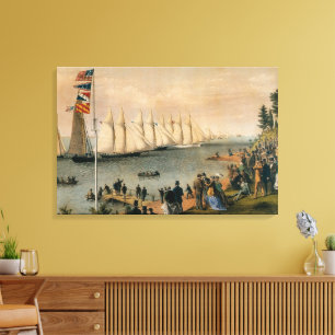 Vintag Maritime, New York Yacht Club Regatta Leinwanddruck