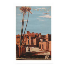 Vintag Maroc Travel Poster