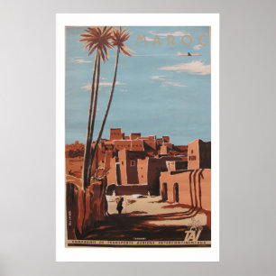 Vintag Maroc Travel Poster