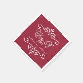 Vintag Maroon | Abschluss Napkins Serviette (Ecke)