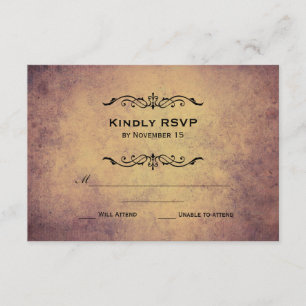 Vintag Marquis Wedding RSVP Karte