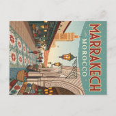 Vintag Marrakesch Marokko Souk Postkarte (Vorderseite)