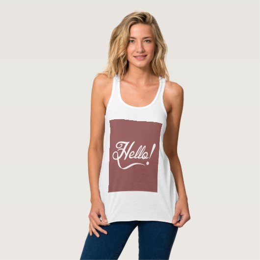 Vintag Marsala - Hallo Tank Top (Vorderseite Vollansicht)