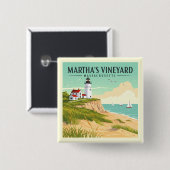 Vintag Martha's Vineyard Massachusetts Button (Vorne & Hinten)