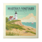 Vintag Martha's Vineyard Massachusetts Fliese (Vorderseite)