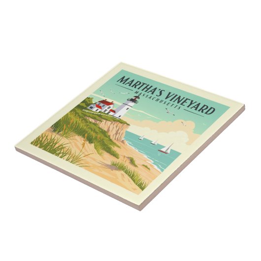 Vintag Martha's Vineyard Massachusetts Fliese (Seite)