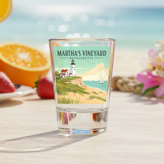 Vintag Martha's Vineyard Massachusetts Schnapsglas