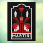 Vintag Martini Art Deco Fensteraufkleber (Blatt 3)