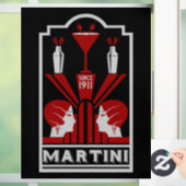 Vintag Martini Art Deco Fensteraufkleber (Zuhause)