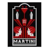 Vintag Martini Art Deco Fotodruck (Vorne)