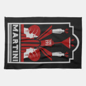 Vintag Martini Art Deco Geschirrtuch (Horizontal)