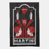 Vintag Martini Art Deco Geschirrtuch (Vertikal)
