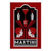 Vintag Martini Art Deco Poster (Vorderseite)