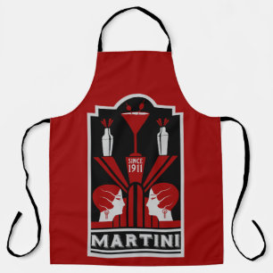 Vintag Martini Art Deco Schürze