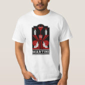 Vintag Martini Art Deco T-Shirt (Vorderseite)