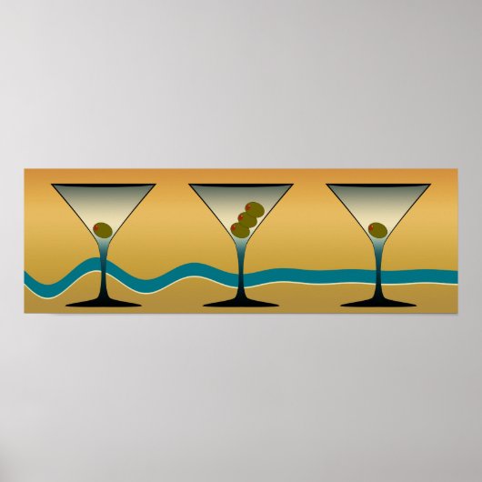 Vintag Martini Art Poster