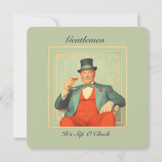 Vintag Martini Dandy - Herren, es ist Sip O'Clock (Vorderseite)