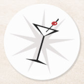 +[ Vintag Martini ]+ Runder Pappuntersetzer (Vorderseite)